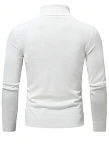 Autumn/Winter New High Neck Pullover Sweater, Casual Knit Top For Daily Wear