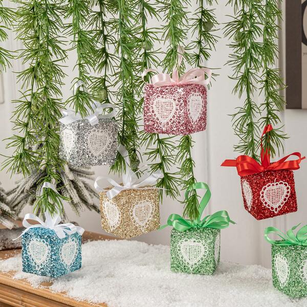 Handmade, Exquisite Gift Box, Christmas Ornament Balls, Christmas Tree Decorations, Hanging Ornaments, Christmas Decor & Props Home Decor Christmas Decorations Room Decor Winter