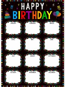 1 pièce Affiche à remplir d'anniversaire de style enfantin et mignon, avec des couleurs vives, des desserts colorés et en espagnol. En tant que fournitures scolaires et aides de classe pour la rentrée scolaire, il convient à la décoration murale dans les chambres d'enfants, les jardins d'enfants, les crèches et les murs d'anniversaire des salles de classe, etc. Sans cadre.