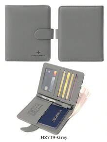 MIYIN 1 pièce Porte-passeport minimaliste accessoire de voyage - rangement pratique Porte-passeport multi-cartes en PU - fermeture par pression motif avion fournitures de vacances articles de voyage Portefeuille de passeport accessoires de voyage affaires décontractées femme et homme indispensables de voyage incontournables pour le voyage et la rentrée scolaire pour offrir à la famille, aux amis, aux amoureux