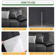 Parches de reparación, cinta adhesiva de varios tamaños, parches de reparación autoadhesivos, adecuados para sofá, sofá, muebles, asiento de coche, asiento de barco, silla, zapatos, bolso, kit de reparación de desgarros