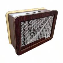 1pc Wooden Piggy Bank With Budget Number Display, Decorative Saving Box, Useful Home Finance Planner - Nâu sẫm - Xem 2