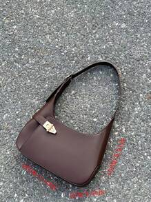 Niche Design Underarm Bag, Chic & Versatile Commuter Shoulder Bag & Handbag - Coffee - View 4