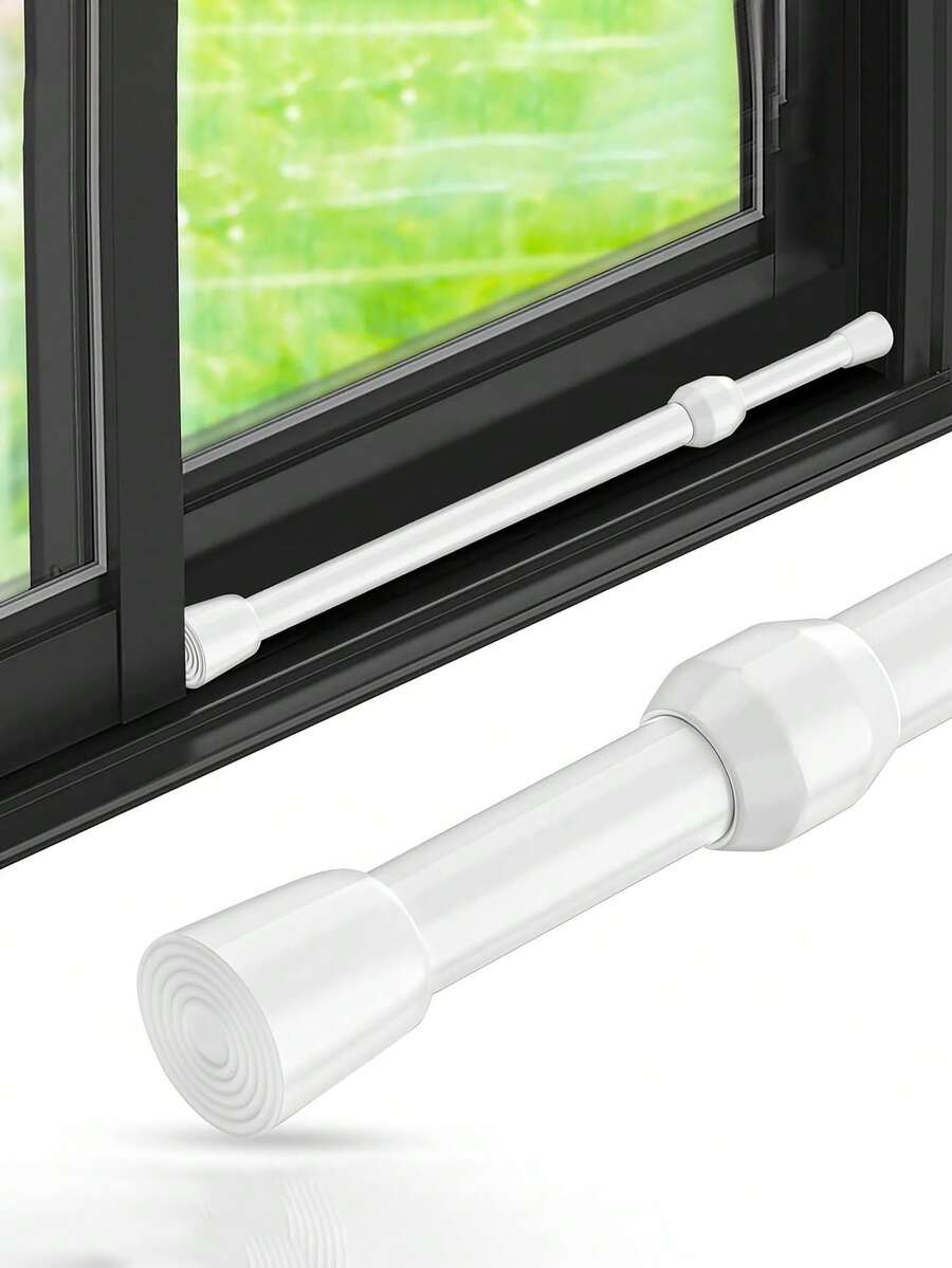 Adjustable Sliding Door Security Bar, Metal Adjustable Window & Glass Door Safety Bar, With Secure Sliding Lock Stick & Rubber Tips - Durable Metal Construction For Enhanced Security, Fit For Most Doors, Locks For Home, Door Locks, Sleek Metallic Finish, Sturdy Construction - Multicolor - View 1