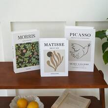 1/3件套仿真书，设计师奢华现代装饰仿真书，适用于家居书架装饰、客厅时尚装饰、玄关咖啡桌叠放书籍装饰，适合多种场景（房间装饰、家居装饰、卧室装饰、客厅装饰、办公室装饰、浴室装饰、桌面装饰） - 彩色 - 查看 5