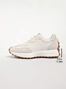 女士系带舒适运动鞋 - 轻便多功能休闲鞋，防滑橡胶鞋底，四季皆宜