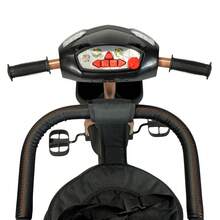 Triciclo Infantil Tipo Carriola Con Bastón Ajustable Luz Y Sonido - Negro - Ver 1