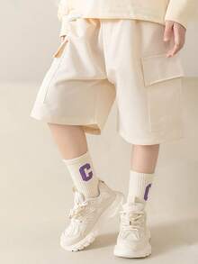 5 pares de calcetines hasta el tobillo con letra C para niños, versátiles y de estilo escolar casual, nuevos, transpirables, suaves y cómodos para adolescentes y estudiantes de secundaria en otoño, y calcetines populares para niños y niñas de secundaria y preparatoria