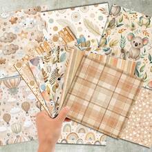 36 Folhas de Papel Scrapbooking de Bottom do Mundo Animal Vintage de 6 polegadas, Adequado para Bullet Journal, Scrapbook, Confecção de Cartões e Projetos Artesanais - bordô - Visão 5