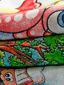 Kit Of 10 Cotton Dishcloths With Printed Hem, Quick Drying - 白色 - 查看 5