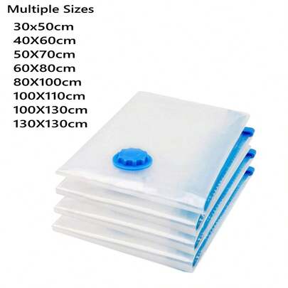 [节省空间的收纳袋] 节省空间的真空收纳袋 | 压缩密封袋适用于衣服、床上用品、枕头、被子、毛毯真空收纳袋衣柜整理器包装密封袋折叠压缩空间衣服整理器大尺寸旅行透明真空封口袋枕头床上用品毛毯包装家居收纳工具空气真空袋加厚压缩袋，透明真空压缩袋