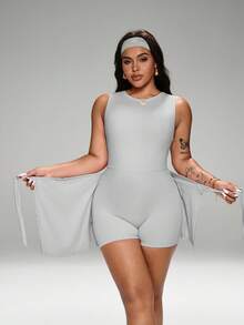 FWH Plus Size Curve-Enhancing, Women's Sculpting Workout Dress - Adjustable Bow Waist, 4-Way Stretch Fabric, Butt-Lifting Silhouette In Naked-Feel Fabric, Elastic Waist Tie + Glute-Sculpting Skirt, Gusseted Crotch, Essential Stretch Yoga Dress, Dress For Summer Women