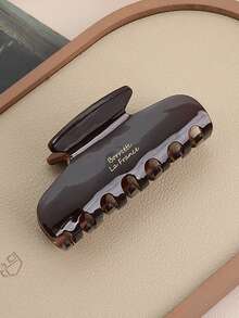 1pc Plus Size Women's Leopard Print Acrylic Hair Claw Clip, Fashion Hair Accessory For Ponytail, Mother's Day Gift, Suitable For Thick, Long, Curly, Wavy Hair Hair Accessories Fall Hair Clips Autumn Decor Accessories For Women