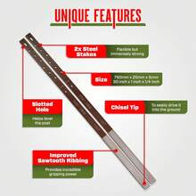 Pack Of 4 Easy Fence Post Repair Kit (To Fix 2 Broken Wood Posts), Quick And Simple To Install, Effective, Durable Steel Stakes - Pack of 2 | Fence Post Repair | Fix 1 Wood Post - View 5