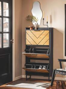 SoBuy Shoe Storage Cabinet, Shoe Cabinet, Shoe Cupboard FSR164-SCH