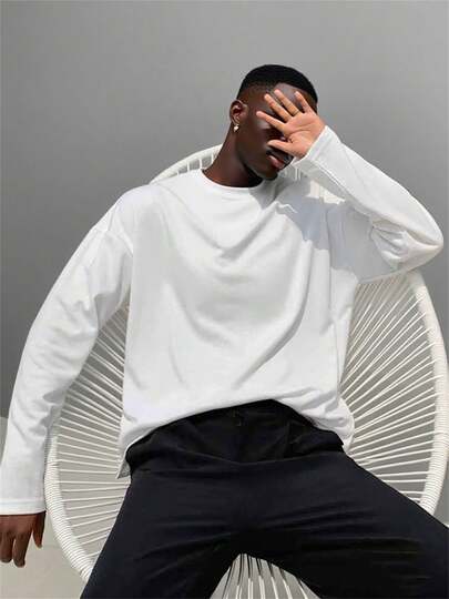 Men's Fashionable New Long Sleeve T-Shirt, Autumn/Winter