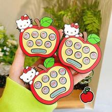 Sanrio Arcade Keychain - Apple Hello Kitty Edition. Officially Licensed Retro Accessory Blending Street Culture With Kawaii Charm.