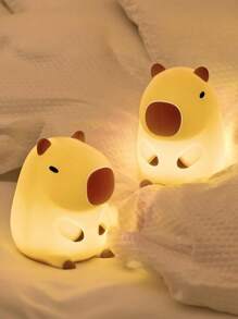 Cute Capybara Night Light, Buffalo Night Light, Soft LED Light. Toggle Switch, Novelty Animal Night Light, Suitable For Desktop, Dorm, Bedroom, Homecoming Decoration, Birthday And Christmas Gift, Ornament, Sleeping Companion