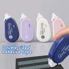 1/3 Double-Sided Adhesive Tape, Acid Free File , DIY Clip Art Collage Album, School Stationery Supplies Roll Tape, Permanent Tape Roll Roller, Very Suitable For Craft And Clip Art Tape Dispenser (Color Random)