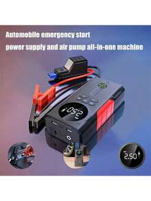 5-In-1 Car Jump Starter & Air Compressor. Includes Jumper Cables, Battery Pack, Digital Tire Inflator, Car Battery Charger, 10L/2.38 Gallon Portable Gas Tank, Fast Charging - Multicolor - View 3