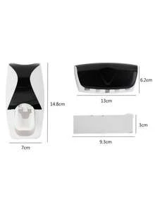 1 Set Automatic Toothbrush Dispenser Wall Mount Toothbrush Holder, Automatic Toothbrush Dispenser, Easy To Clean, Dustproof Cover, Powerful, Durable, Affordable, Multi-Functional Toothbrush Organizer, Suitable For Home And Bathroom (Random Style Shipped) Bathroom Accessories - Black - View 5