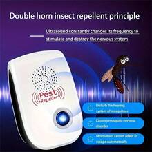 Pest Repeller Ultrasonic Insect Reject Electronic Mouse Rat Mosquito Control ,Effective Indoor Pest Control For Home, Kitchen, Office, Hotel, And Warehouse - Mosquito And Rat Repellent