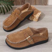 Nuevos mocasines planos de mujer con hebilla de cobre al estilo Ins, disponibles en 4 colores, casuales, cómodos y versátiles para uso diario, con suela antideslizante