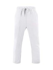 2 Stücke Herren Leinen Set, einfarbiges Hemd mit Einzelknopfleiste und kurzen Ärmeln und Hose, leichte, lässige Sommer Leinen Kleidung für Herren, gemütliche Outfits