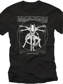 T-Shirt Homme Alien 100% Coton - 220g - Black - View 2