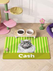1pc Customized Pet Feeding Mat - Quick Dry Absorbent Dog Bowl Mat, Personalized With Name And Photo, Silicone Floor Mat, Suitable For Hardwood Floors, Dog Feeding Mat, Nordic Inspired Design, Housewarming Gift - Multicolor - View 8
