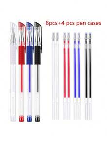 24pcs/Set 20 Mixed Color High Temperature Disappearing Fabric Marking Pens Refills With 4 Pen Holders, Heat Erasable Fabric Marker Pens For Sewing, Tailoring And Quilting (Random Red Pen Ink Color)