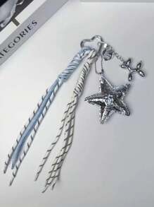 1PC Y2K Style Pink Star Bag Accessory, Chenille Bag Accessory, Keychain Accessories Car Pendant Can Be Used For Bag Pendant Pendant. Gifts Valentine'S Day Stylish For Teen Girls Women College Students Teacher White-Collar Workers Rookies & White-Collar Workers Gift Accessories Decor Present Car Accessories Women Key Chain Charms Back To School Supplies Gifts For Teachers