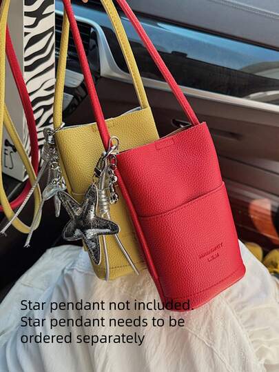 Women's Simple Solid Color Versatile Portable Shoulder Crossbody Bag, Large Capacity Design, Suitable For Women's Work, Commuting, Business Travel, Shopping, Travel Carry-On, Also Can Be Given As A Gift To Girlfriends (Star Pendant Not Included, Star Pendant Needs To Be Purchased Separately)