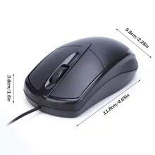 Wired Computer Mouse, USB Optical Mouse For Gaming,Home,Business And Office Work,Black Wire Computer Mice Compatible With Laptop Pc Computer Desktop. - màu đen - Xem 4
