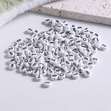 100 Miếng 7mmx4mm Acrylic tròn Hạt Với Con số 0-9 In Với Hỗn hợp Màu sắc , DIY Làm đồ trang sức Cung cấp Đối với Vòng tay Dây chuyền Móc chìa khóa - Hạt số - Xem 26