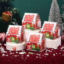 Christmas Candy Boxes Triangle Christmas Packing Box Christmas Tree Card Signs Mini Goodies Treat Box For Xmas Gift Packaging Christmas Party Favors Supplies Christmas Tree Candy Packaging Box, Gift Box, Paper Triangular Box, Christmas Gift Box, Candy Box - Multicolor - View 6