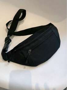 Fashionable Waist Bag For Women Simple Shoulder Bag Lightweight Oxford Cloth Casual Waist Bag, Preppy Bum Bag For The First Day Of School