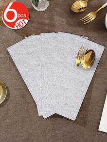 1pc Felt Cutlery Bag, 9.8in*3.5in, Washable, Cuttable, Easy To Clean, Wipeable, Non-Slip, Heat Resistant, Suitable For Gifts, Party Decor, Table Decor, Home Decor, Birthday Decor, Wedding Decor, Outdoor Decor, Picnic Decor - Multicolor - View 22