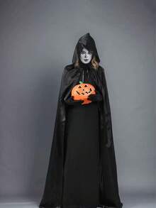 Capa de Segador de Halloween - Capa de lona negra para disfraces de vampiro, perfecta para fiestas y cosplay, Navidad