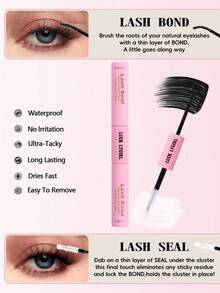 Eyelash Adhesive & Sealant, Eyelash Remover, Individual Eyelash Glue & Sealant, Eyelash Extension Tools, 2-In-1 Cluster Eyelash Adhesive & Sealant, Cluster Eyelash Glue, Eyelash-Specific Glue, Cluster Eyelash Adhesive, Eyelash Glue, Cluster Eyelash Accessory Tools, Eyelash Extension Tool Kit, Eyelash Tool Collection - Pink - View 4