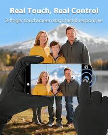 RIGWARL - Guantes de Invierno para Hombres y Mujeres - 112 Invierno Negro - Ver 10