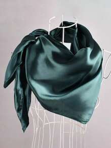 1条纯色缎面90*90厘米方形方巾，时尚简约设计，适合通勤、约会、外出、音乐节等场合，涤纶面料，可用于连衣裙等。 - 紅色 - 查看 25