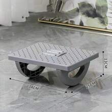 1 PIEZA Reposapiés ergonómico de 180° de oscilación para escritorio de oficina, plástico con 8 orificios de ventilación, soporte para los pies debajo del escritorio y corrector de postura, blanco/negro, diseño sencillo y construcción resistente, almohadilla para los pies debajo del escritorio, suministros escolares, vuelta al colegio