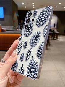 1 buah Casing Ponsel Minimalis Layar Penuh Motif Kerucut Pinus Transparan Lembut TPU Tahan Guncangan Anti Gores Anti Sidik Jari, Pelindung Lensa Kamera Kompatibel Dengan Apple, Nothing, Pixel, INFINIX, Redmi - MultiWarna - View 7