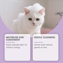 Rengöringsmousse utan sköljning för husdjur, katter och hundar. Kropp och päls. Luktborttagande och rengöring. Bekväm skummande mousse utan sköljning.