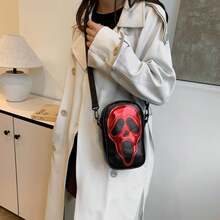 Pu 斜挎包，带拉链开合，适合户外斜挎包，节日单肩包，哥特式夏季礼物，适合大学新生，多功能感恩节包，情人节露营斜挎包贴纸，冬季返校情人节礼物，复古男士包，礼品包，斜挎包，春季复古包，学校用品斜挎包，印花迷你包，小包，斜挎包