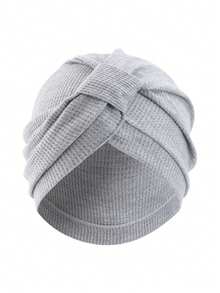 1pc New Thick Waffle Grid Headband Hat, Style Headwrap