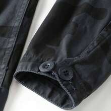 AKARMY Men's Camo Jacket 280g Jacket/ 1 Piece Jacket / 100% Cotton M65 Jacket Cotton Tactical Combat  With Multi-Pockets Coat - Ngụy trang ban đêm - Xem 7