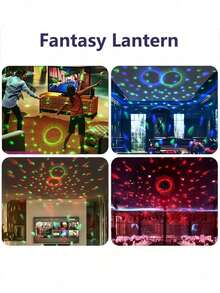 1 件 LED 无线 RGB 灯、KTV 彩色旋转投影灯、可充电水晶球灯、户外扬声器圣诞舞台灯、迪斯科球派对灯 - 彩色 - 查看 9