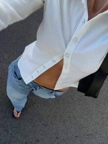 Soft Wrinkle-Free Button Down Stretch Shirts For Women, Breathable Moisture-Wicking Casual Work Dress Tops - 白色 - 查看 2